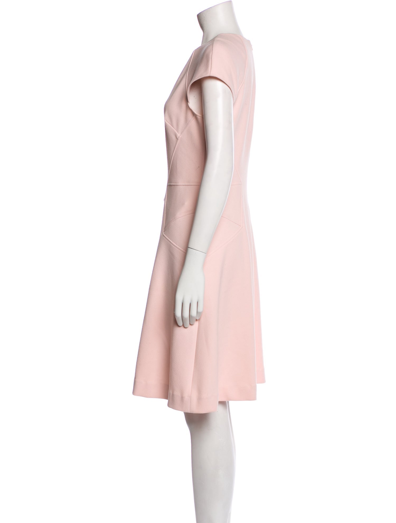 Lela Rose Crew Neck Knee-Length Dress